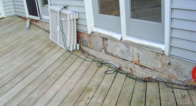 Frost heave can separate a deck from a house