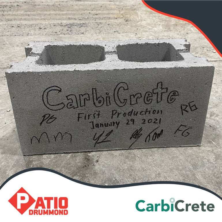 Carbon Negative Concrete CMU Blocks - Now in Production in Quebec