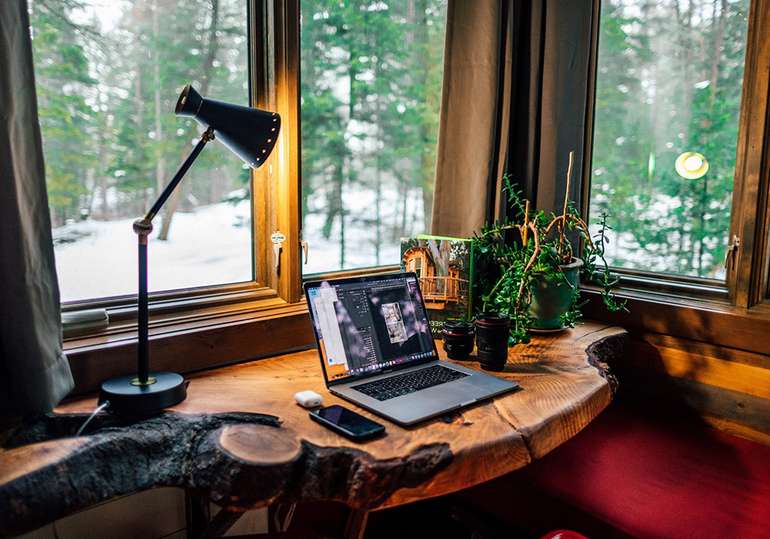 Create a healthy productive home office using Biophilic Interior Design