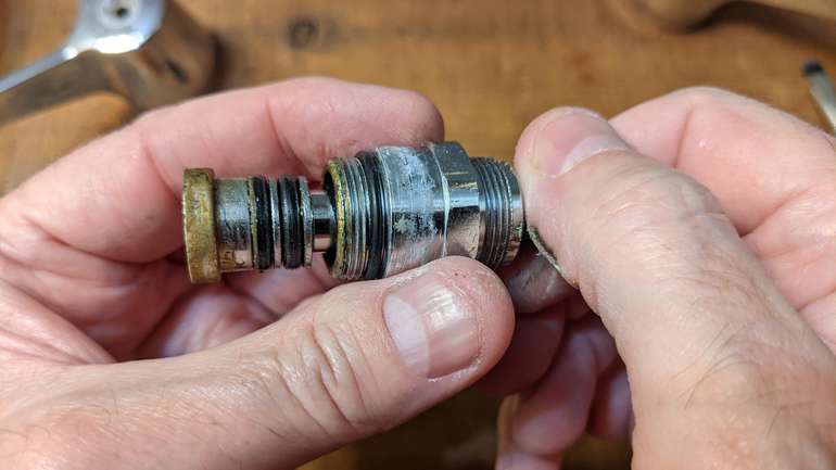 This is how to disassemble a leaking quarter turn faucet cartridge