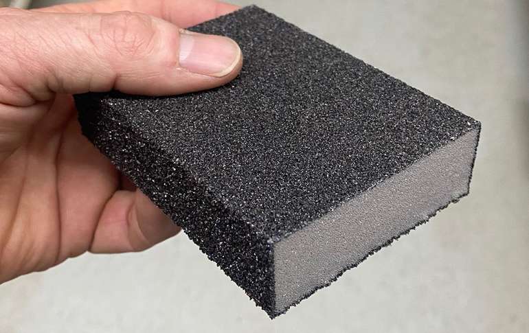 Drywall sanding sponge for repairing holes in drywall