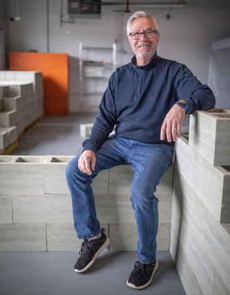 Prometheus Materials carbon zero concrete CMU block and President CEO Co-founder Loren Burnett