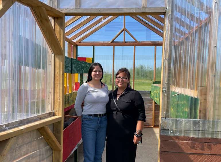 Solar powered greenhouse in First nations community