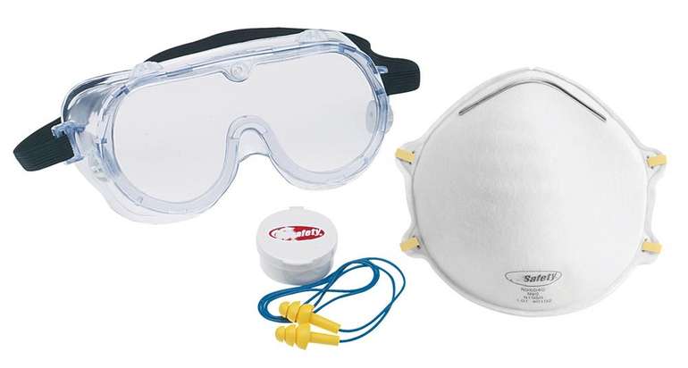 When refinishing floors and sanding old paint or varnish be sure to wear appropriate safety equipment like an N95 mask