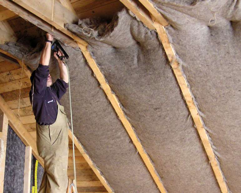 installing non-toxic insulation like sheep wool is safer for workers