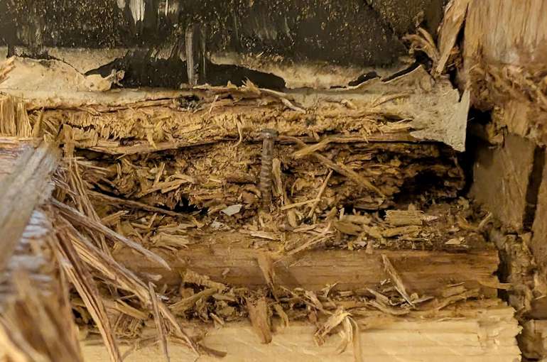 A window was renovated here instead of being replaced the result was water ingress and wood rot