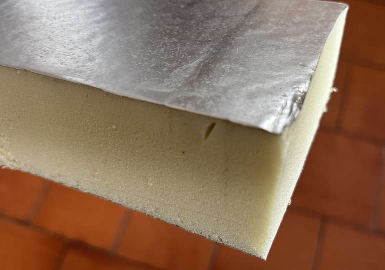 Foil faced polysio rigid insulation panels but also have a high petrochemical content and embodied carbon rating