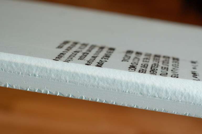 XPS rigid insulation panels look different than EPS foam panels and are real styrofoam which have a high embodied carbon figure
