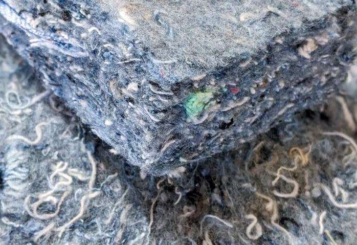 Recycled denim cotton insulation has a lower embodied carbon rating than many commercial insulation products