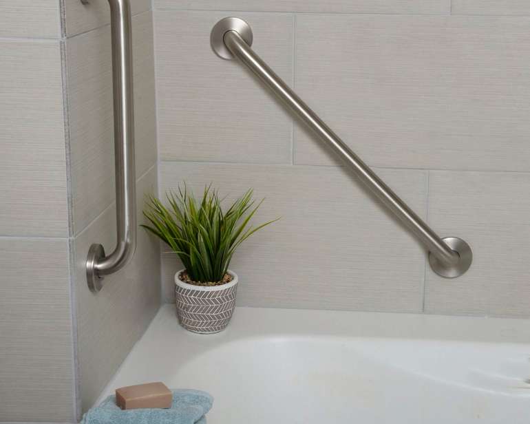 Hand holds in bathrooms for safety
