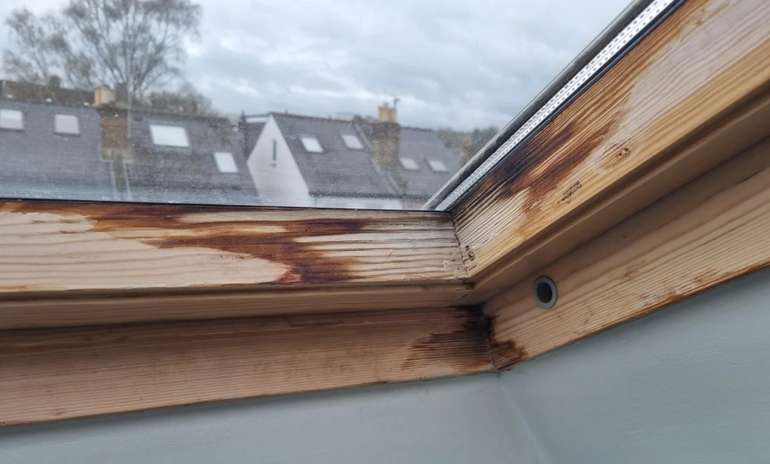 Skylights often get condensation leading to water damage and rot on Velux roof windows