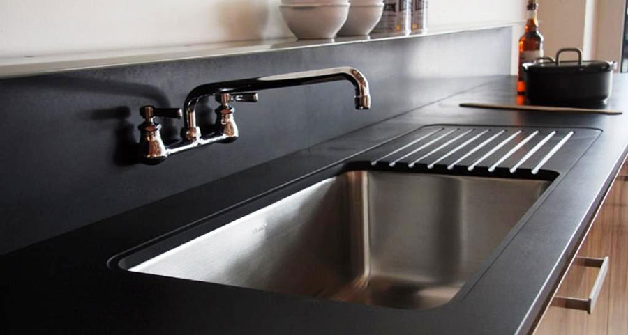 Recycled paper kitchen counter top