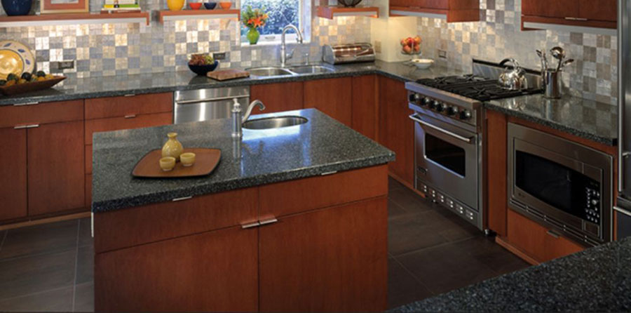 Recycled aluminum counter top