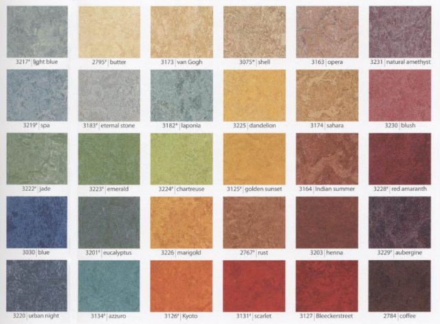 Marmoleum: easy to clean, eco-wise, healthy, durable.