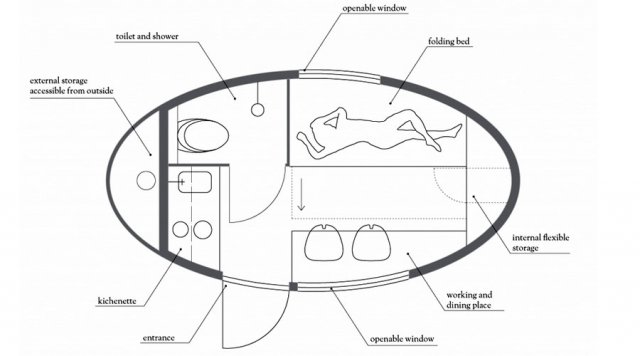 The off-grid Ecocapsule accessory dwelling unit