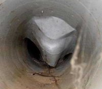 Collapsed duct
