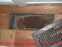 Corroded supply vent