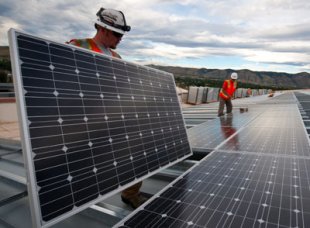 Installing solar panels 