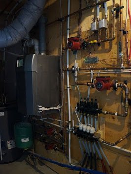 Radiant floor boiler