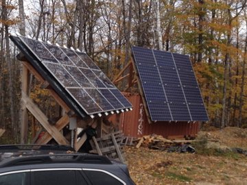 Off-grid living blog solar panel array