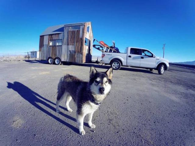Legendary snowboarders Tiny House on wheels.